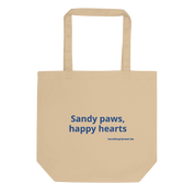 🐾 Sandy Paws, Happy Hearts – Tote Bag