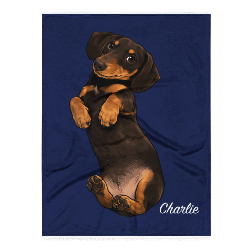 Uniek Fleece Deken met het Portret van Jouw Hond