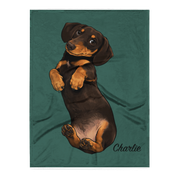 Uniek Fleece Deken met het Portret van Jouw Hond