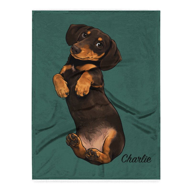 Uniek Fleece Deken met het Portret van Jouw Hond
