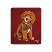 Uniek Sherpa Deken met het Portret van Jouw Hond