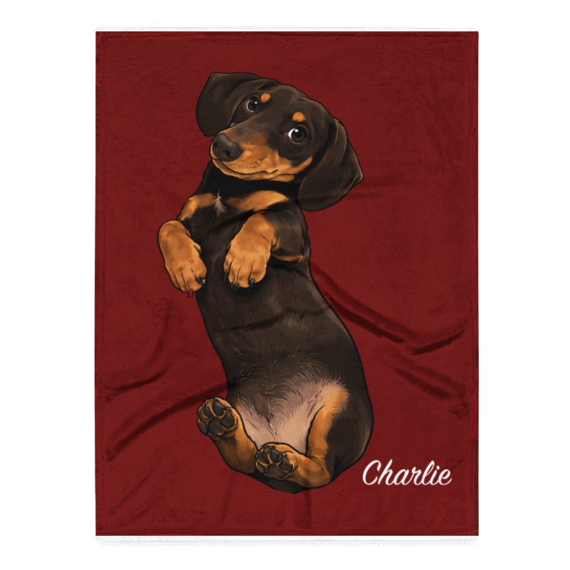 Uniek Fleece Deken met het Portret van Jouw Hond