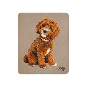Uniek Sherpa Deken met het Portret van Jouw Hond