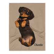 Uniek Fleece Deken met het Portret van Jouw Hond