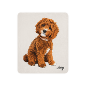 Uniek Sherpa Deken met het Portret van Jouw Hond