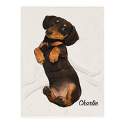 Uniek Fleece Deken met het Portret van Jouw Hond