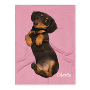 Uniek Fleece Deken met het Portret van Jouw Hond