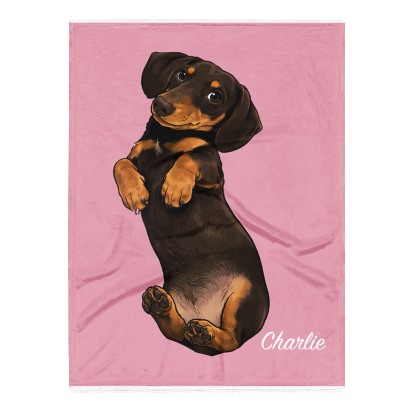 Uniek Fleece Deken met het Portret van Jouw Hond