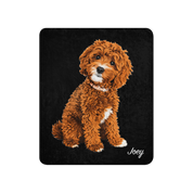 Uniek Sherpa Deken met het Portret van Jouw Hond