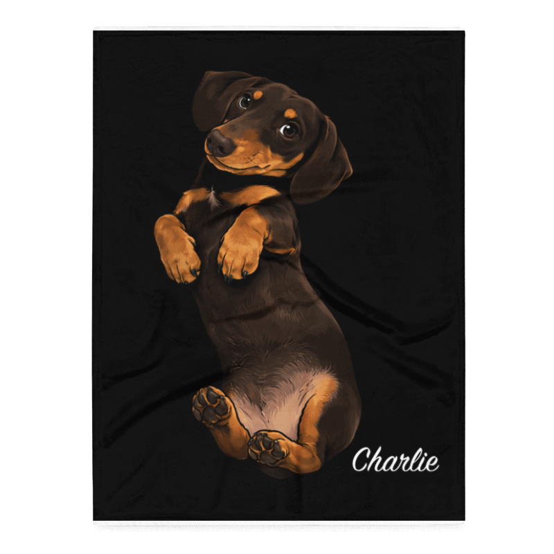 Uniek Fleece Deken met het Portret van Jouw Hond